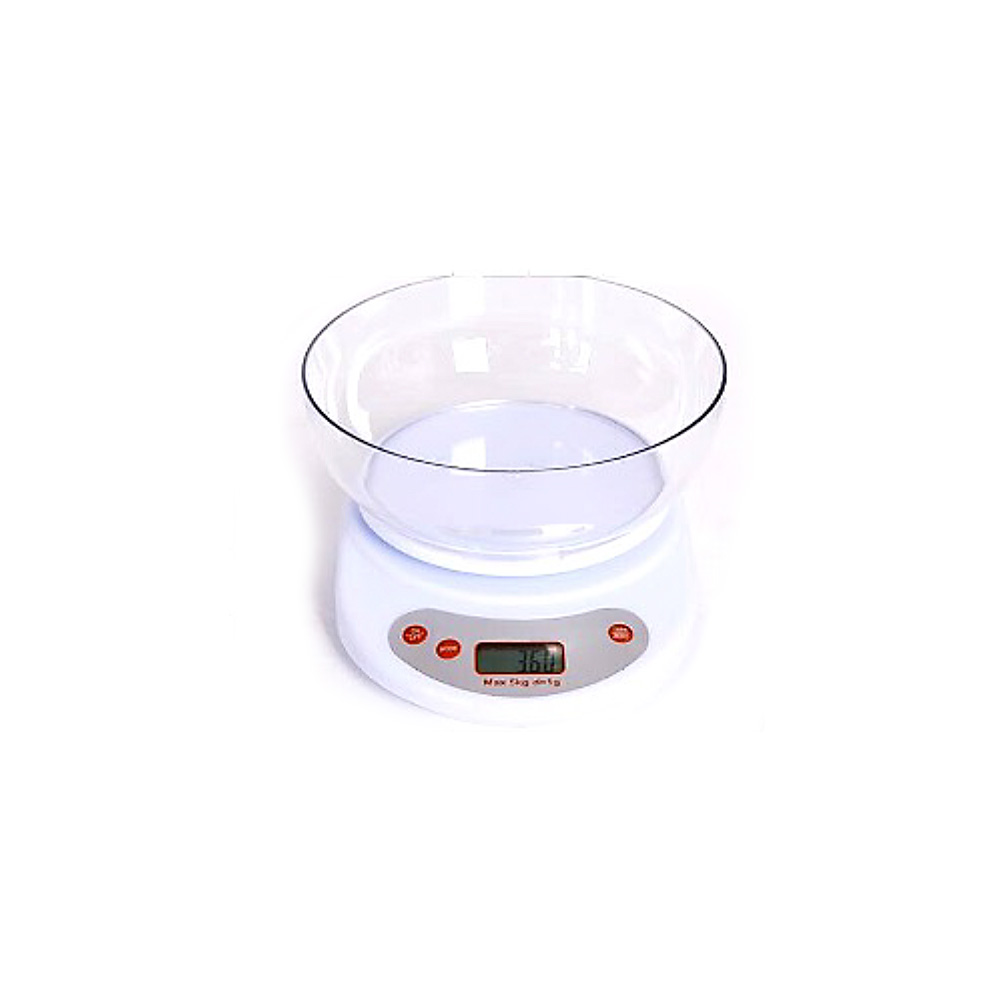 BASCULA DIGITAL CAPACIDAD 5 KG CON TAZON