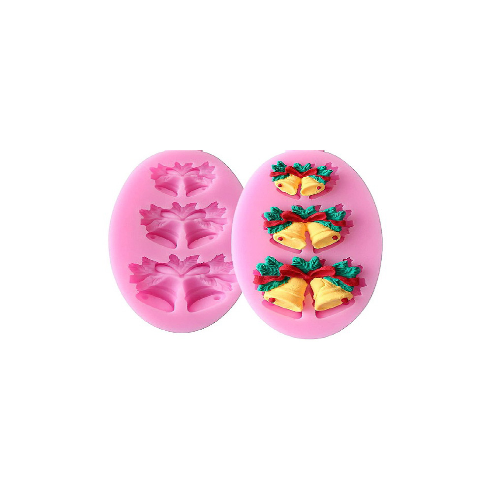 MOLDE SILICON OVALADO CAMPANAS DE 9X5X1.2