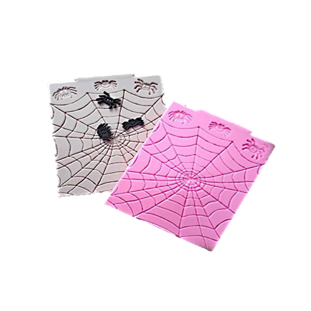 MOLDE SILICON TELARAÑA CON ARAÑA 13X10X1 CM