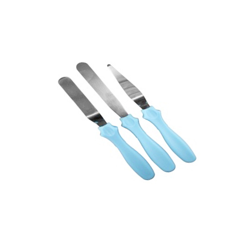 SET 3 ESPATULAS AINOX MANGO PLASTICO 29 CM