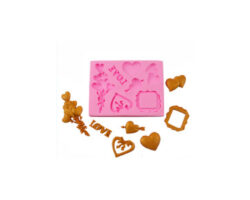 MOLDE SILICON SURTIDO LOVE 11X9X1 CM
