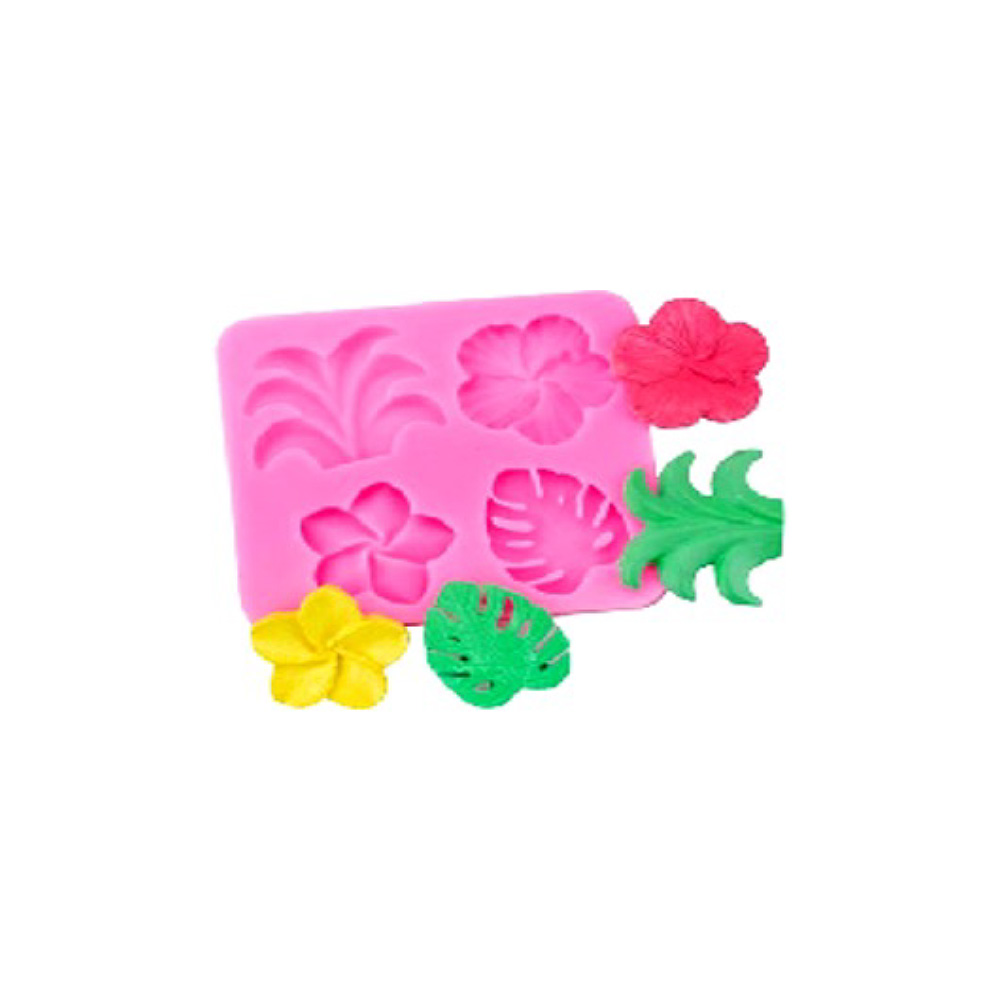 MOLDE SLICON HOJAS REHILETE 10X9X1 CM