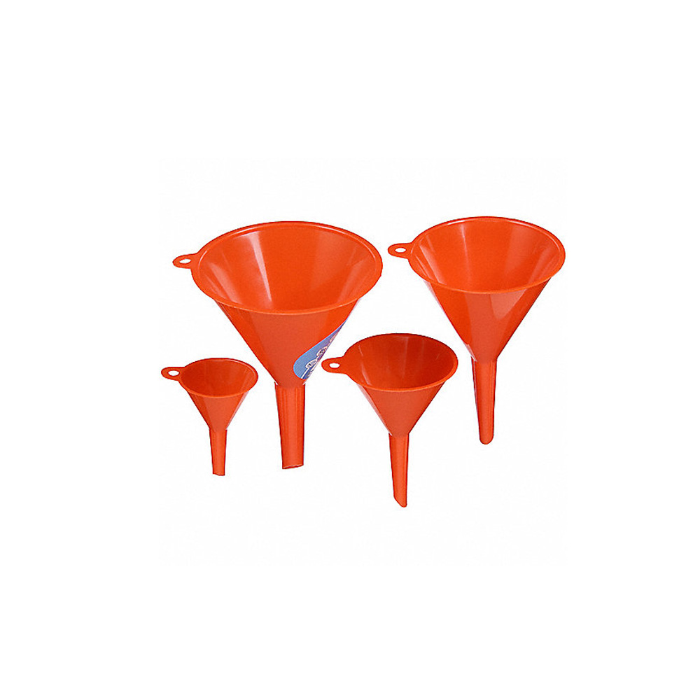 JGO DE 4 EMBUDOS PLASTICO COLORES