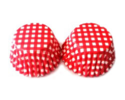 CAPACILLO MINI  #4  ROJO CUADROS BLANCOS  100 PZA