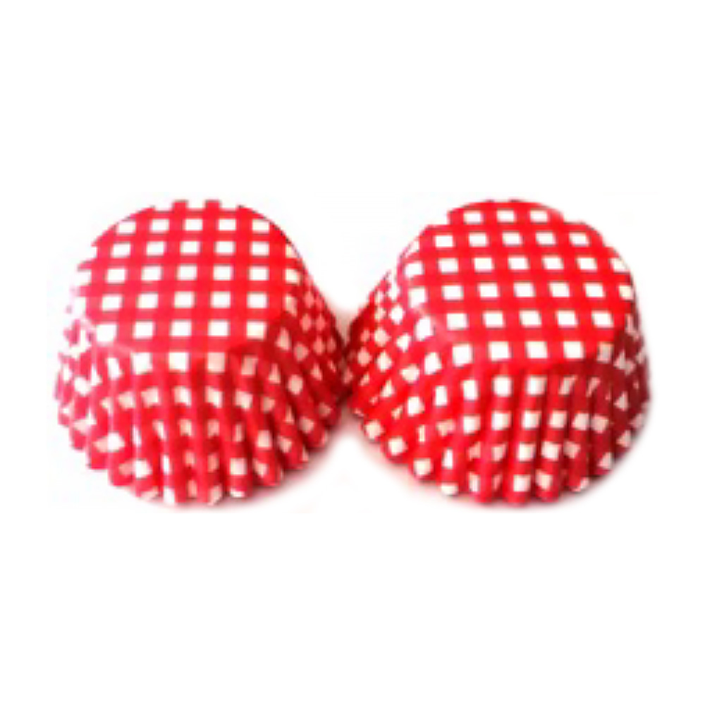 CAPACILLO MINI  #4  ROJO CUADROS BLANCOS  100 PZA