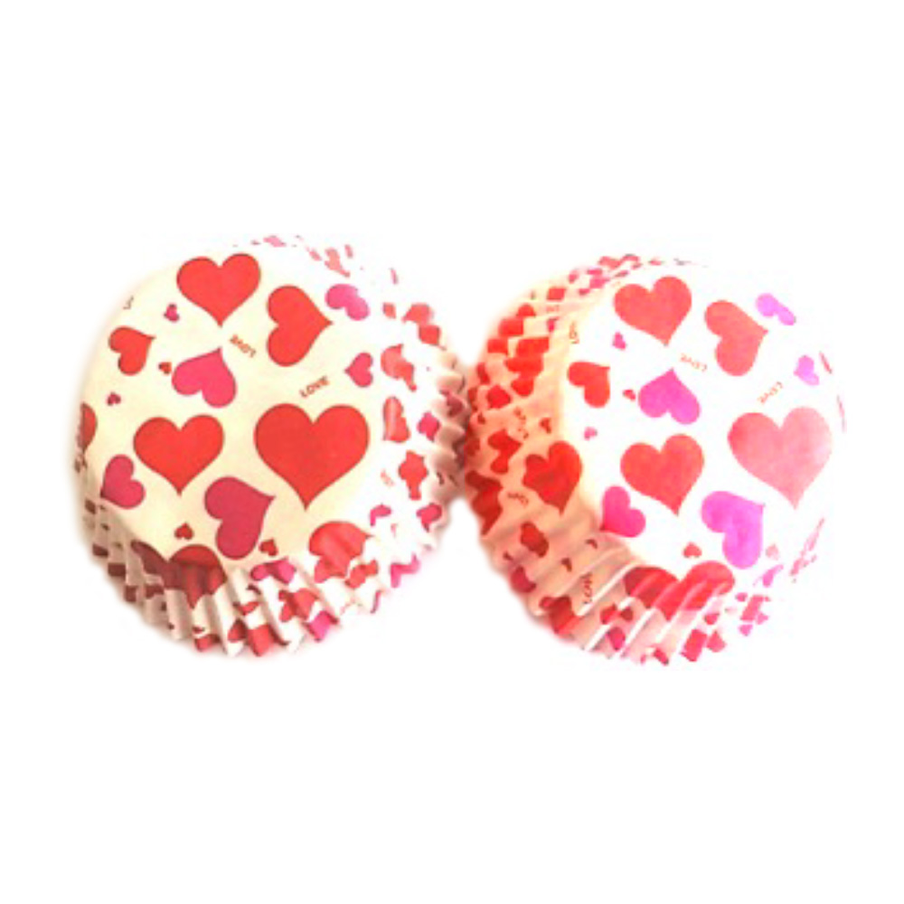 CAPACILLO MINI #4  BLANCO CORAZONES ROJOS Y ROSA 100 PZ