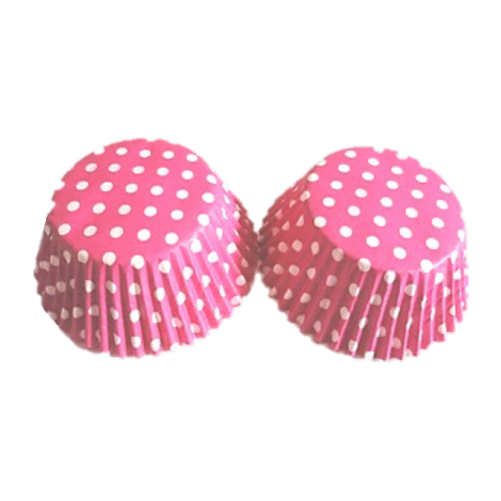 CAPACILLO MINI #4  ROSA PASTEL PUNTOS BLANCOS  100 PZ