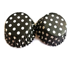 CAPACILLO MINI #4  NEGRO PUNTOS BLANCOS 100 PZ