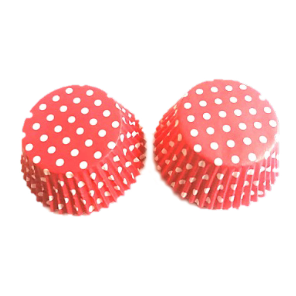 CAPACILLO MINI #4  ROJO PUNTOS BLANCOS  100 PZ