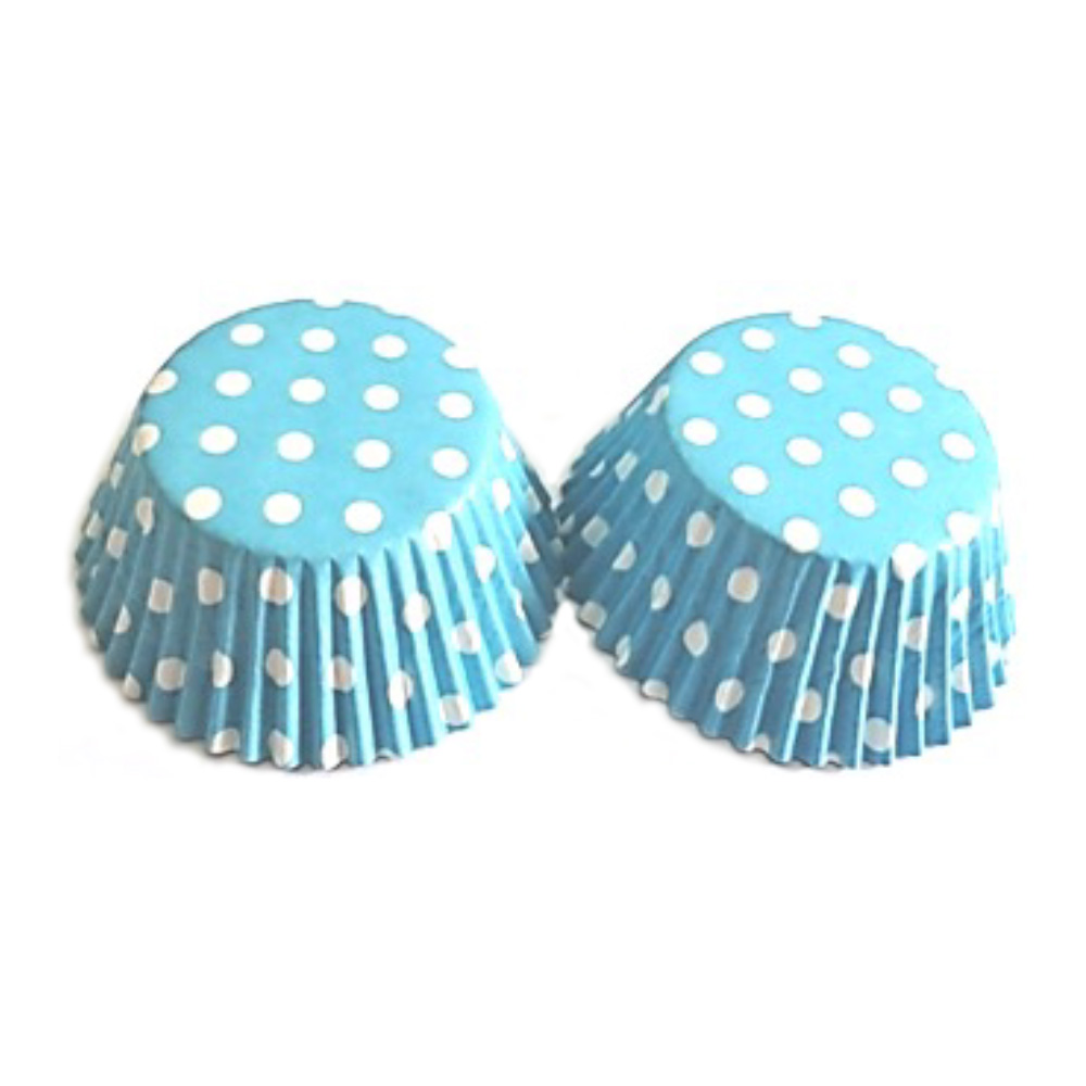 CAPACILLO MINI #4  AZUL PUNTOS BLANCOS  100 PZ