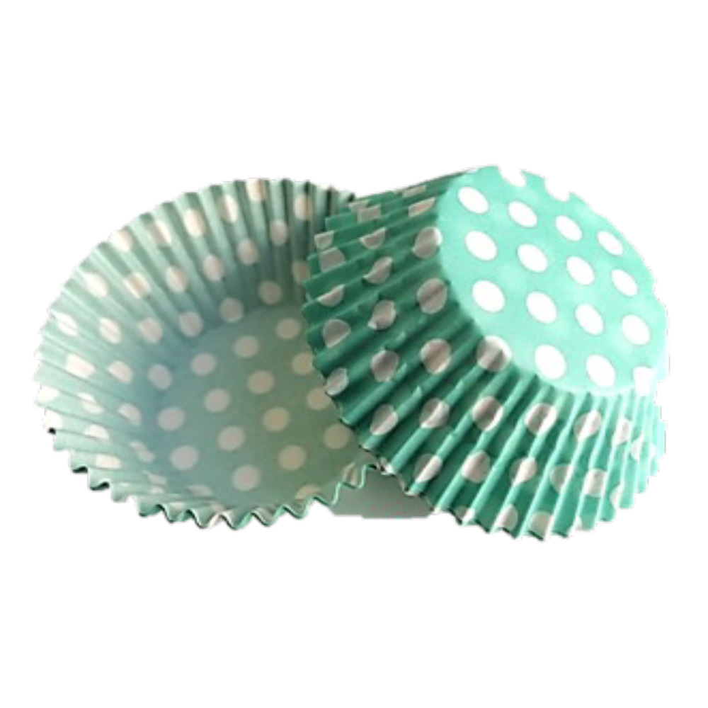 CAPACILLO  # 72  VERDE ACUA PUNTOS BLANCOS 100 PZ