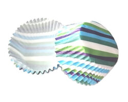 CAPACILLO # 72  LINEAS CURVAS  AZULES . ESTANDAR 100 PZA