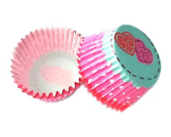 CAPACILLO # 72  ROSA CORAZONES  ESTANDAR 100 PZA