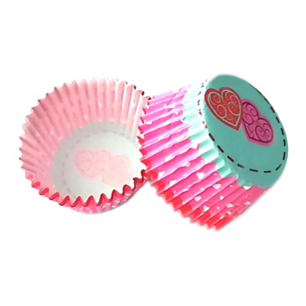 CAPACILLO # 72  ROSA CORAZONES  ESTANDAR 100 PZA