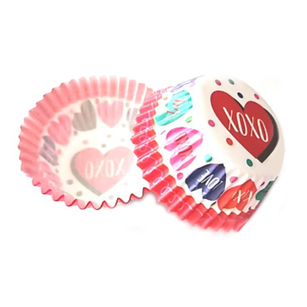 CAPACILLO # 72 BLANCO CORAZONES COLORES  ESTANDAR 100 PZA