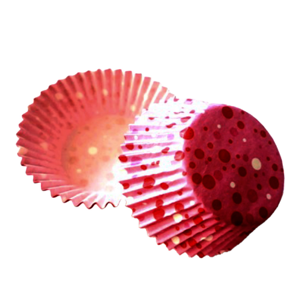 CAPACILLO # 72  PUNTOS  ROJOS Y ROSAS 100 PZ