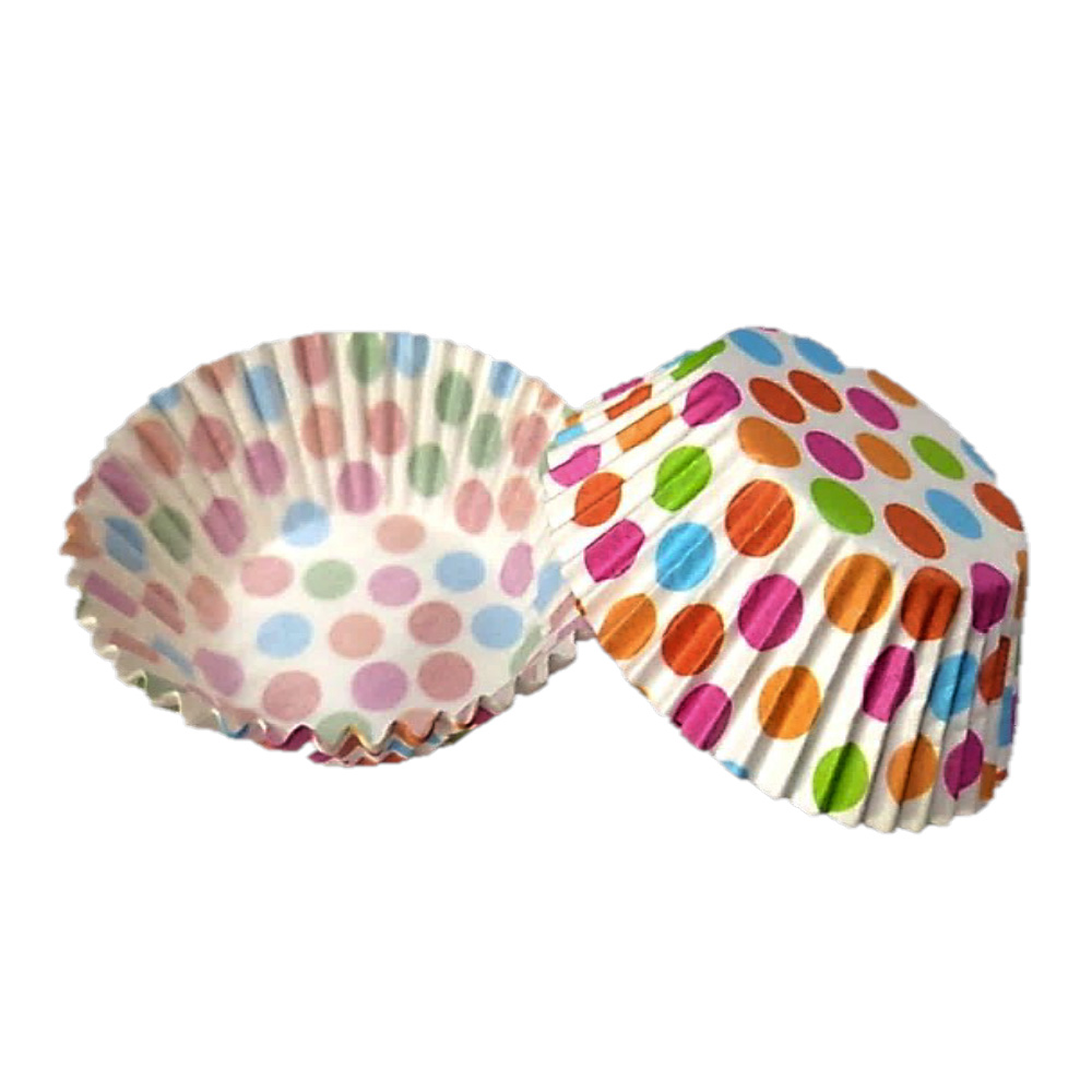 CAPACILLO # 72  BLANCO PUNTOS DE COLORES 100 PZ