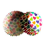 CAPACILLO # 72  BLANCO CORAZONES DE COLORES 100 PZ