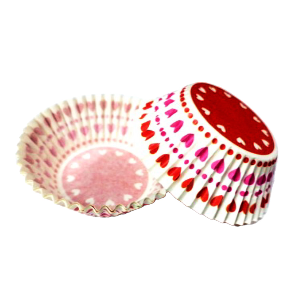 CAPACILLO # 72  BLANCO CORAZONES BASE ROJA 100 PZ