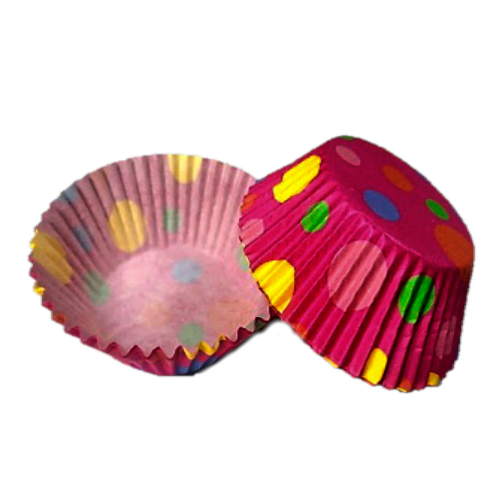 CAPACILLO #72  ROSA PUNTOS COLORES 100 PZ