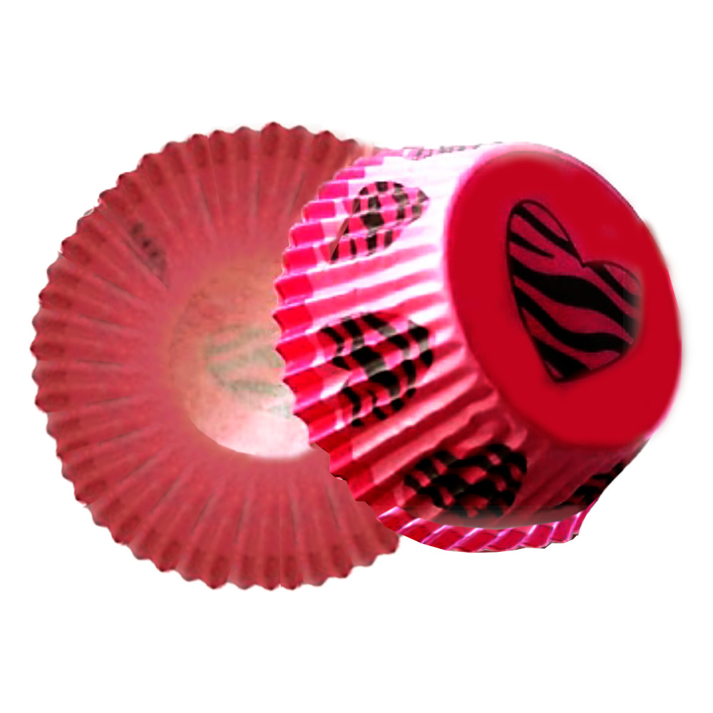 CAPACILLO # 72  ROSA CORAZON CEBRA 100 PZ