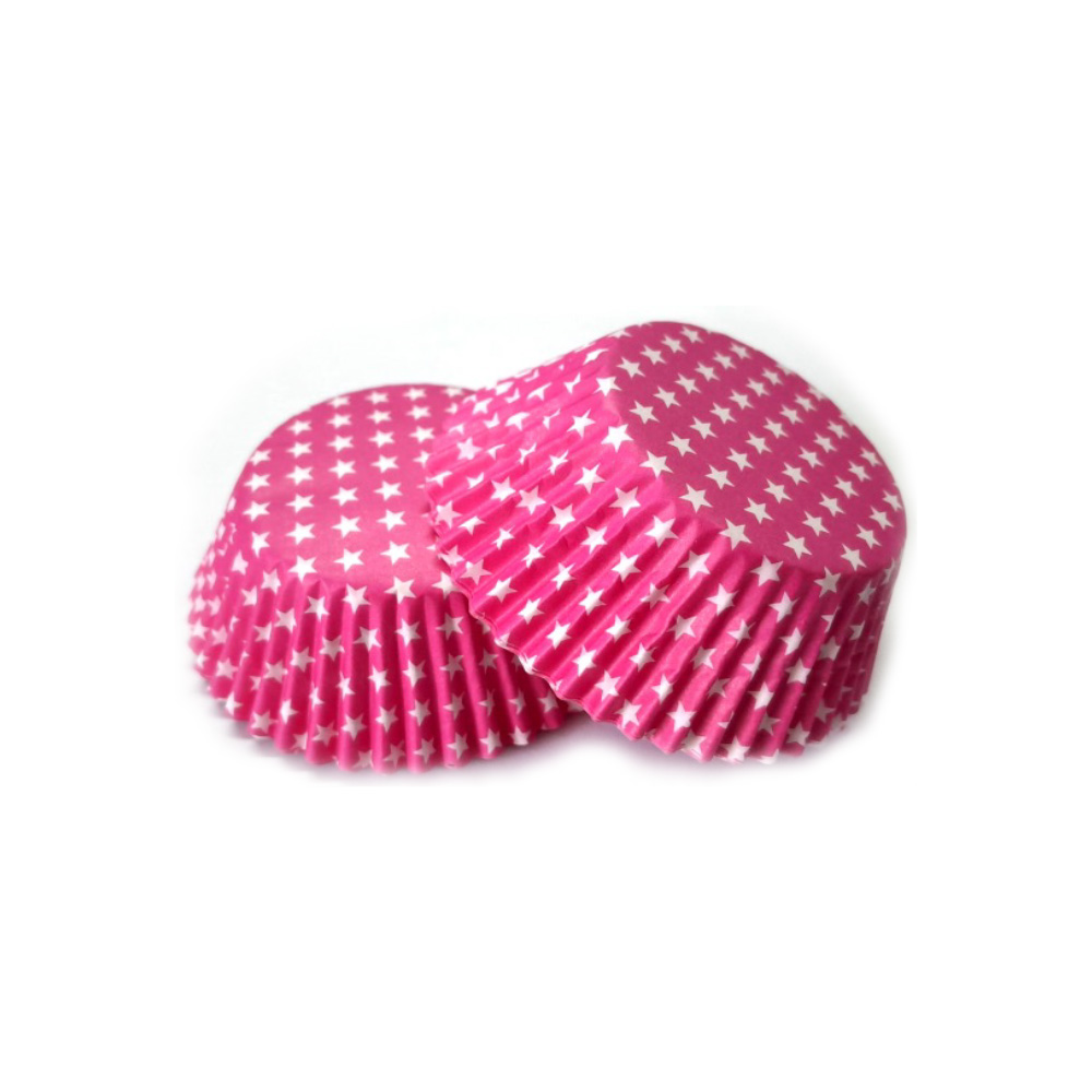 CAPACILLO # 72  ROSA ESTRELLAS  BLANCAS 100 PZ