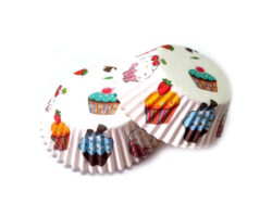 CAPACILLO # 72  BLANCO CUP CAKES COLORES 100 PZ