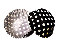 CAPACILLO #72  NEGRO PUNTOS BLANCOS 100 PZ