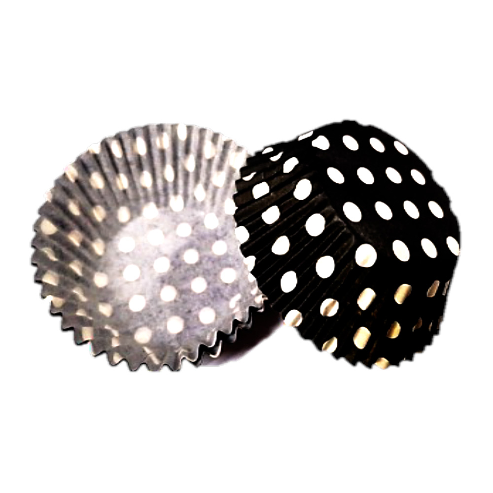 CAPACILLO #72  NEGRO PUNTOS BLANCOS 100 PZ