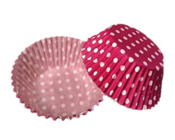 CAPACILLO # 72  ROSA PUNTOS BLANCOS PEQUEÑOS 100 PZ