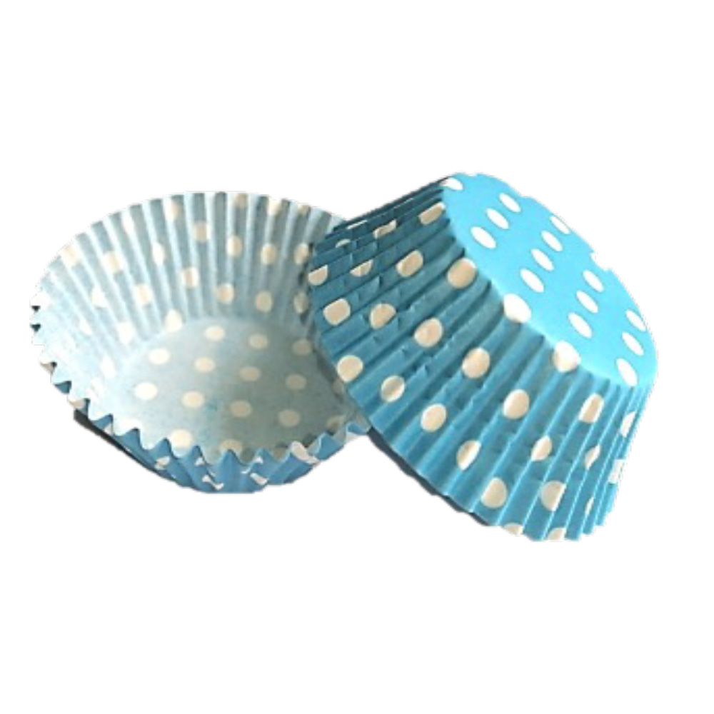 CAPACILLO # 72  AZUL PUNTOS BLANCOS 100 PZ