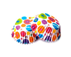 CAPACILLO # 72  BLANCO BOLAS COLORES  100 PZ