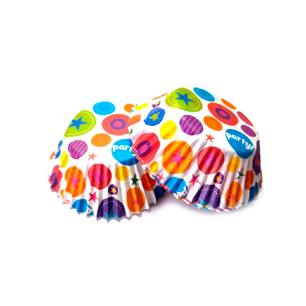 CAPACILLO # 72  BLANCO BOLAS COLORES  100 PZ