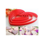 CORTADOR PARA GALLETAS PLTSTICO CORAZON 6 PIEZAS