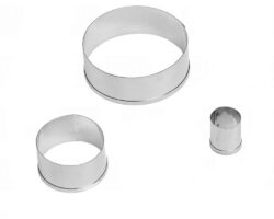 CORTADOR AINOX REDONDO 3, 5 Y 9 CM BLISTER 3 PZ