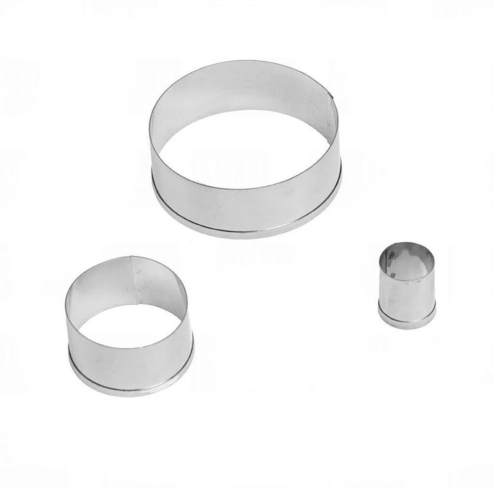 CORTADOR AINOX REDONDO 3, 5 Y 9 CM BLISTER 3 PZ