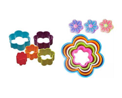 CORTADOR PARA GALLETA COLORES 5 PZAS FLOR