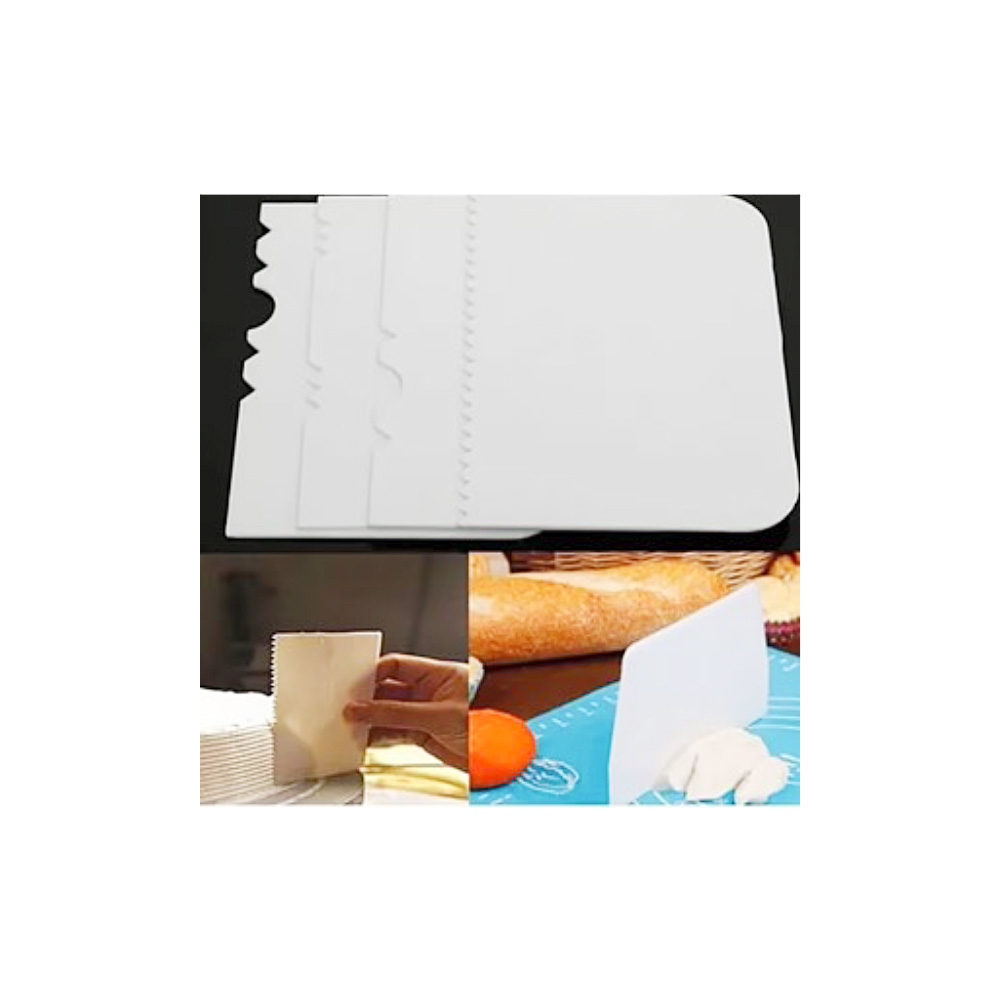 JUEGO DE RASPAS DECORADORAS DE PLTSTICO 4 PIEZAS