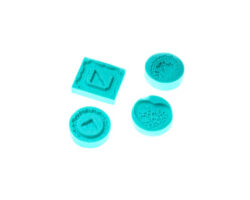 MOLDE DE SILICON DIF FIGURAS CORAZON 4 PIEZAS