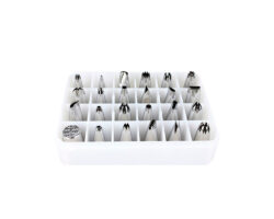 CAJA CON DUYAS ACERO INOX 24 PZ