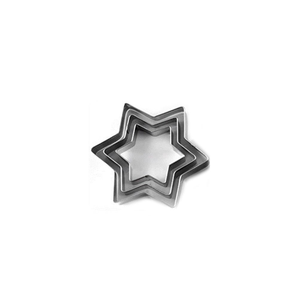 CORTADOR ACERO INOX ESTRELLAS 3 PIEZAS ESTRELLA  7.5,7,6 CMS
