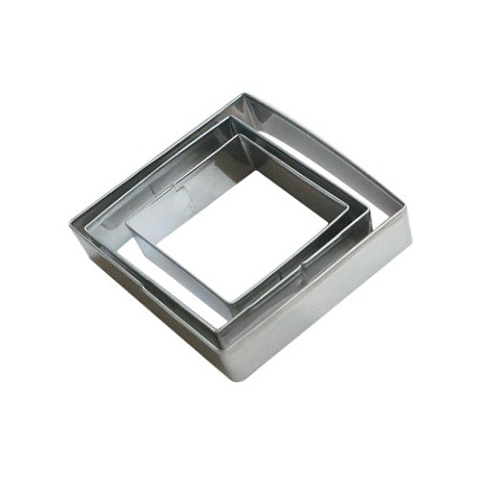 CORTADOR ACERO INOX CUADRADO 3 PIEZAS  ECO