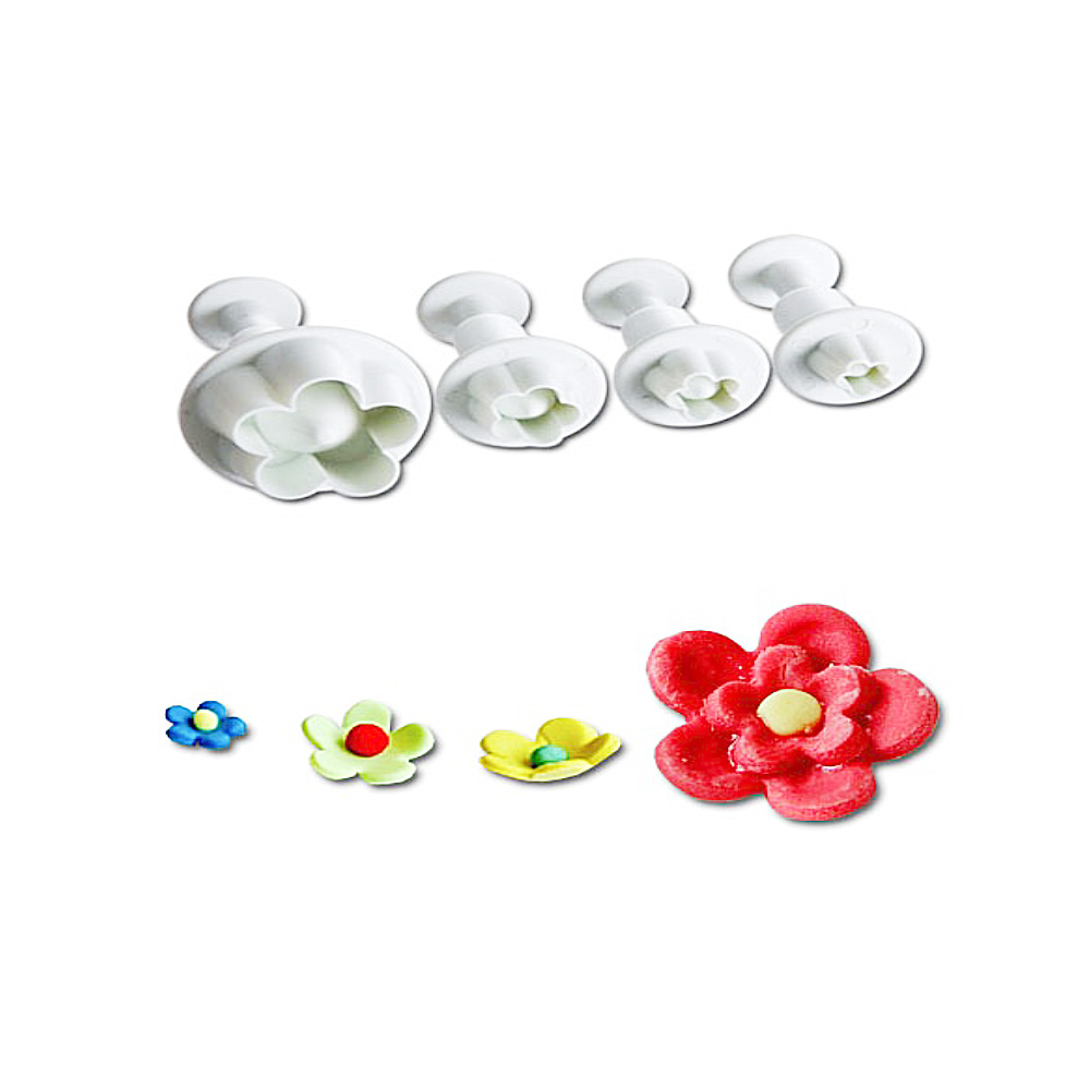 CORTADOR EYECTOR  FLOR PUNTO 4 PIEZAS MINI