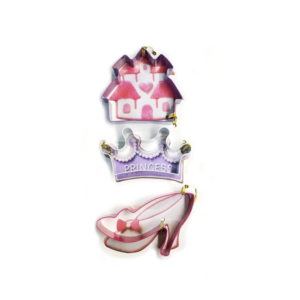 CORTADOR PARA GALLETAS ACERO PRINCESAS 3 PIEZAS