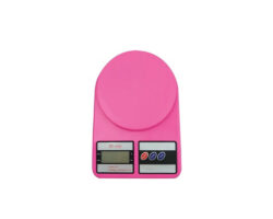 BASCULA DIGITAL FUSHIA CAPACIDAD 5 O´ 7 Ó 10 KGS.