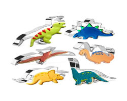 SET CORTADORES AINOX DINOSAURIO 6 PZ  10 X 7 CM