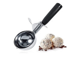 CUCHARA HELADO # 30 MANGO NEGRO 5 CM . (Llego de mango