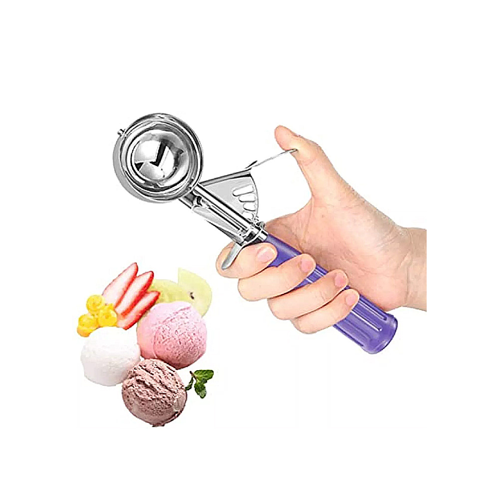 CUCHARA HELADO MORADA # 40 4 CM DIAM.