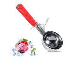 CUCHARA HELADO ROJA # 24 5CM DIAM.