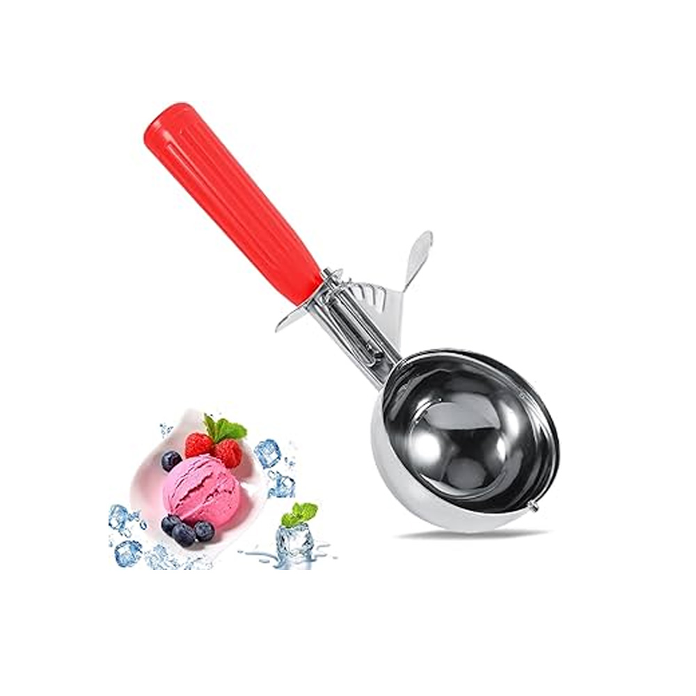 CUCHARA HELADO ROJA # 24 5CM DIAM.